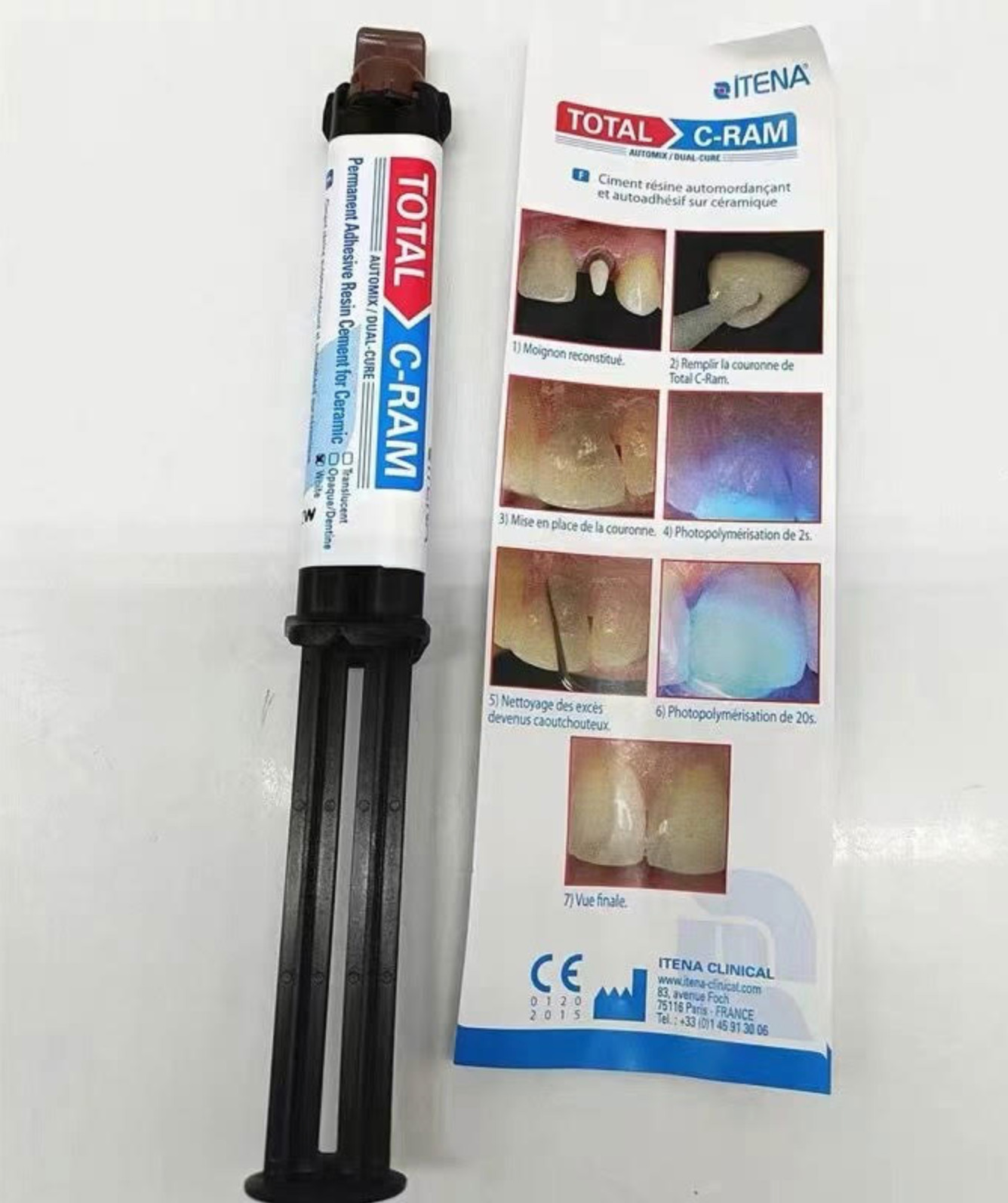 Itena TotalC-Ram Syringe 8gm Translucent Automix Dual Core Dental Care