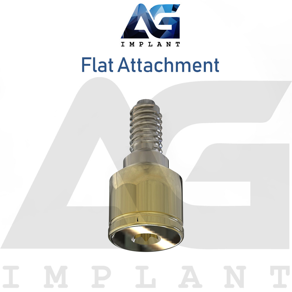 20 Flat Attachment Titanium Overdenture Dental Int Hex Connection 2.42mm