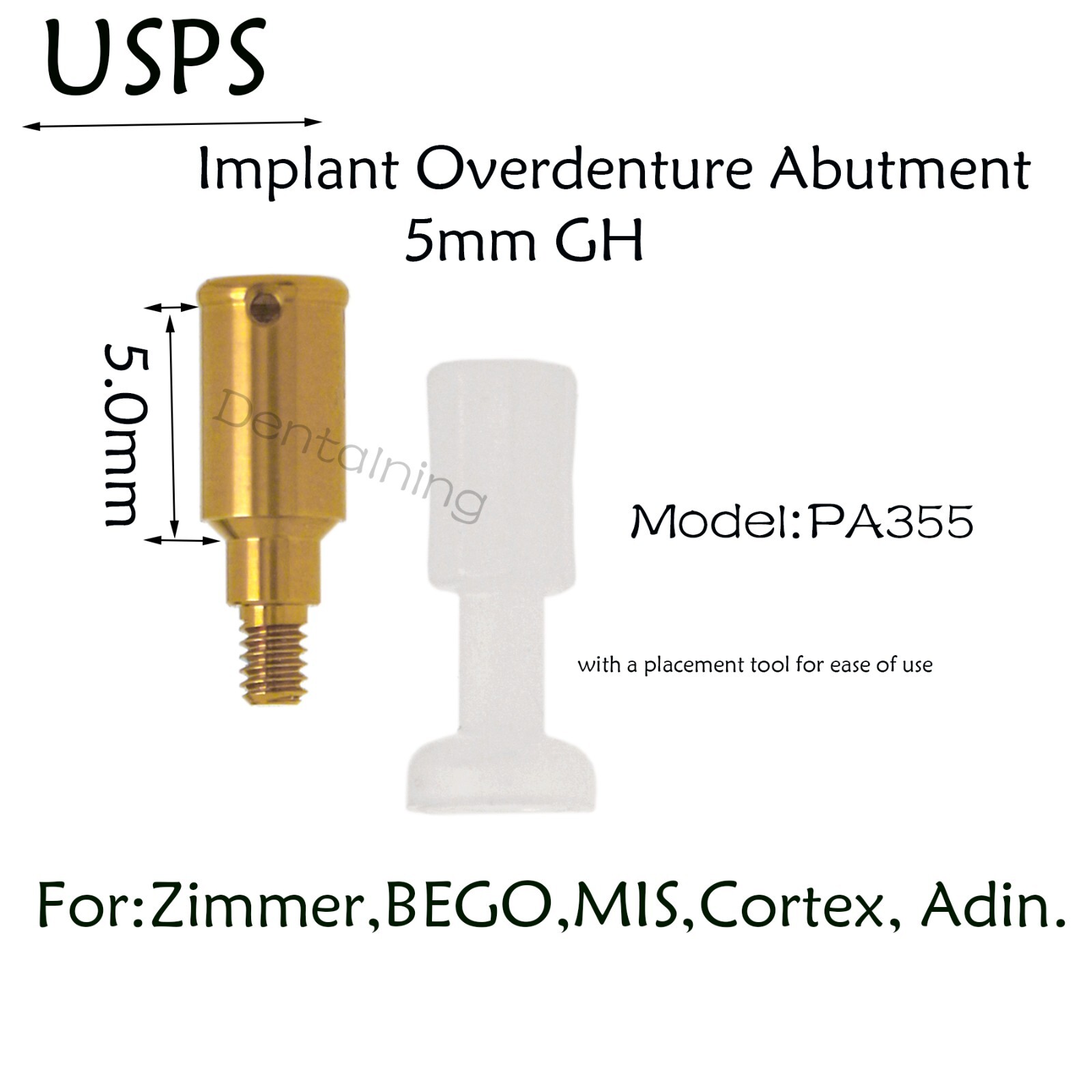 US Zimmer Mis Adin Bego Cortex Implant Locator Abutments For 1-5mm