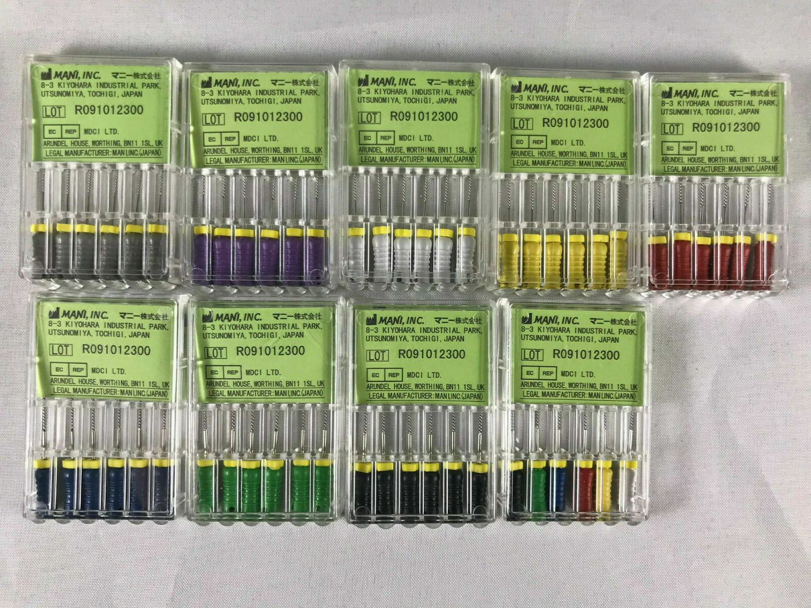 Mani Dental Root Canal Endo NITi files 31mm All Sizes 30 Files/pk