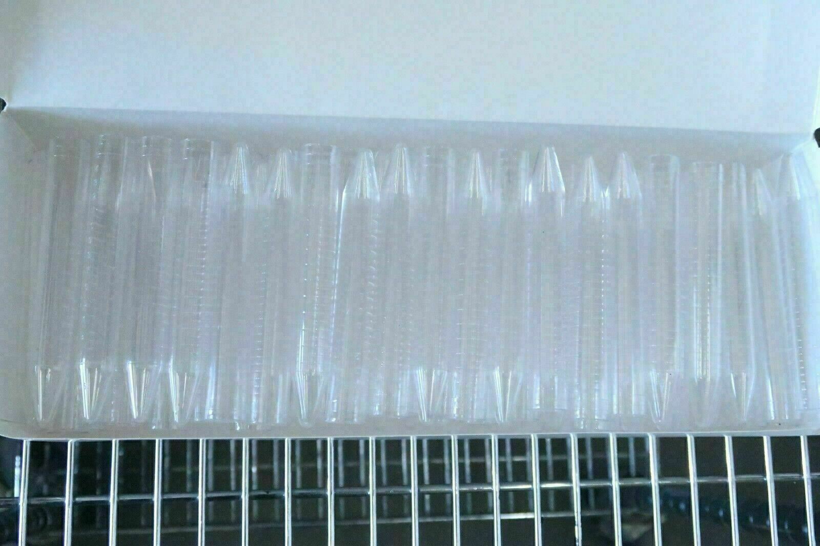 New (100/Pk) – FisherBrand #05-527-45 Centrifuge 15mL Conical Tubes, Polystyrene