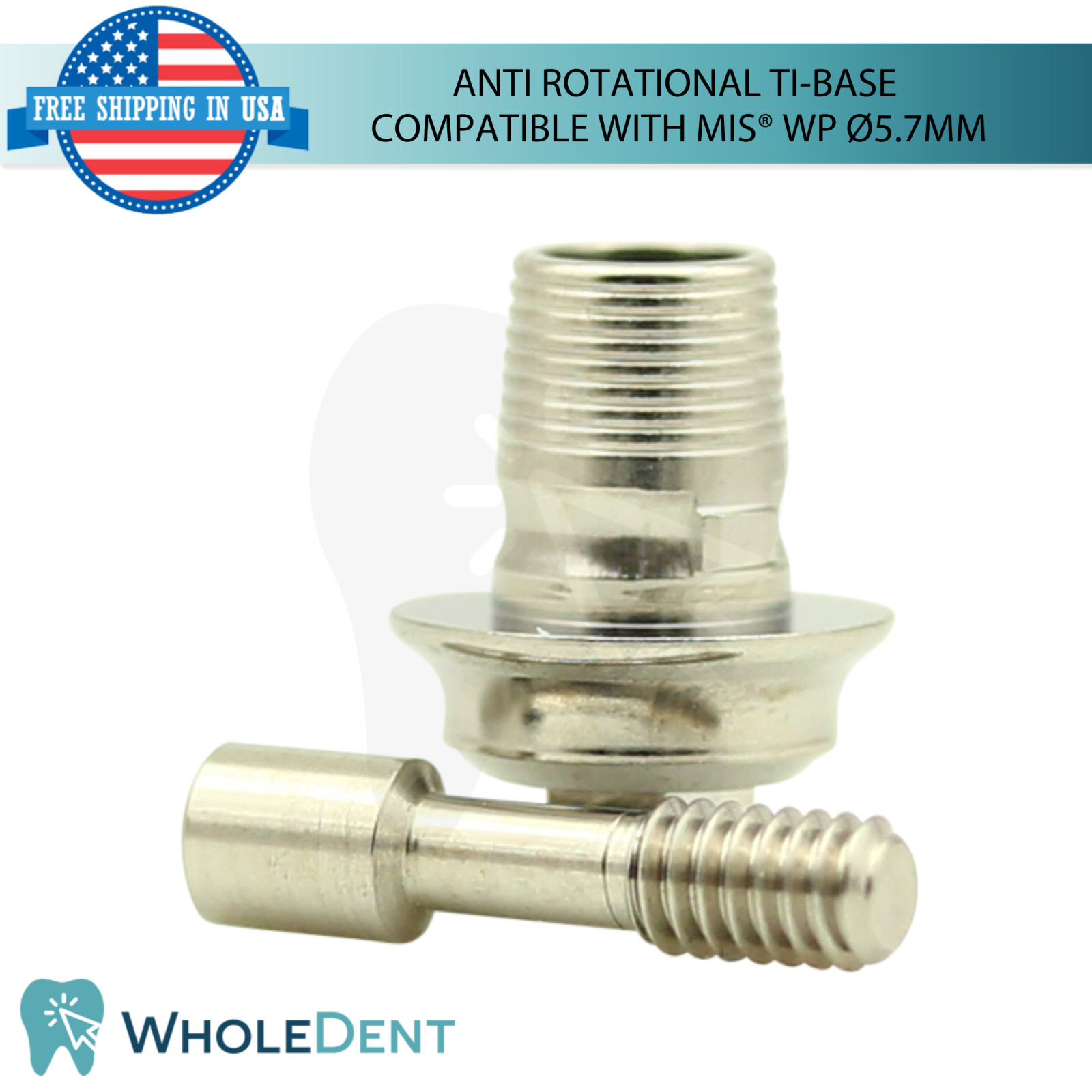 10x Anti Rotational Concave Ti-Base Ø5.7mm WP MIS® Compatible Int Hex System