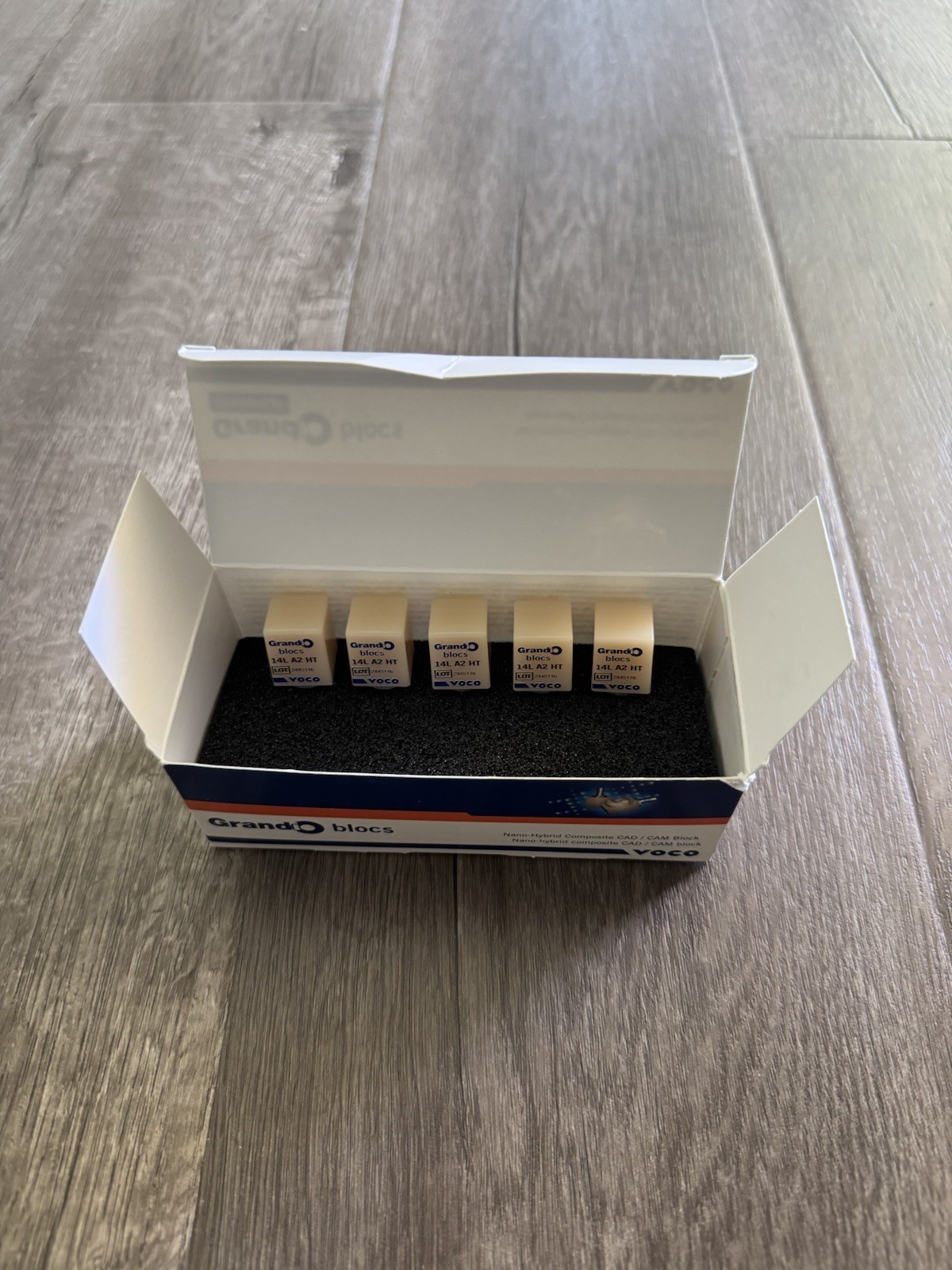 VOCO Grandio Blocs CAD/CAM – A2 HT – Size 14L – 5 Count – NEW