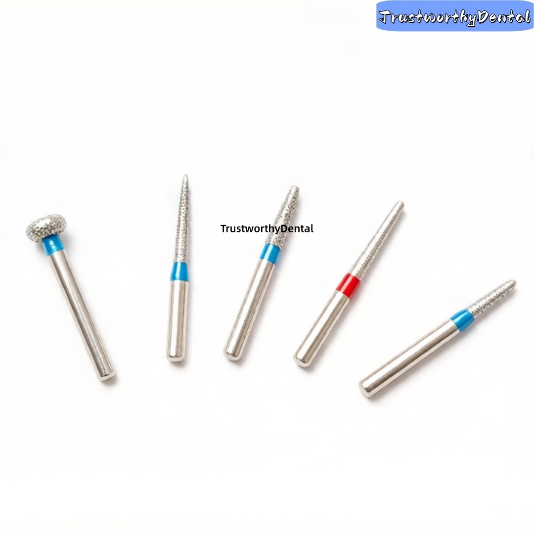 Dental Bridge Preparation Anterior Posterior Crown Diamond Burs Silver Tools