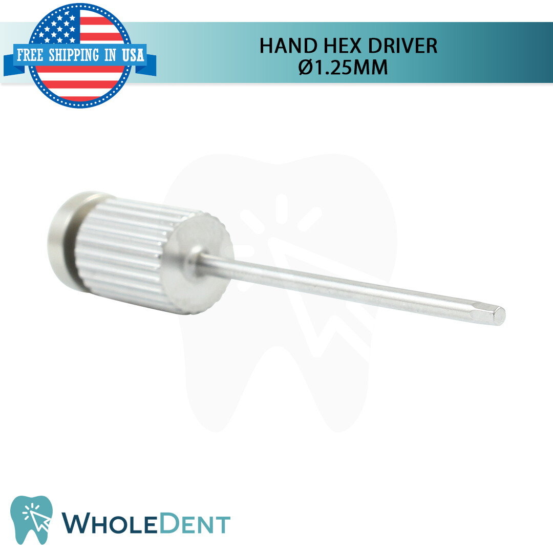 Hand Hex Driver 1.25mm For Dentists Dental Im plant Drivers Internal 30mm