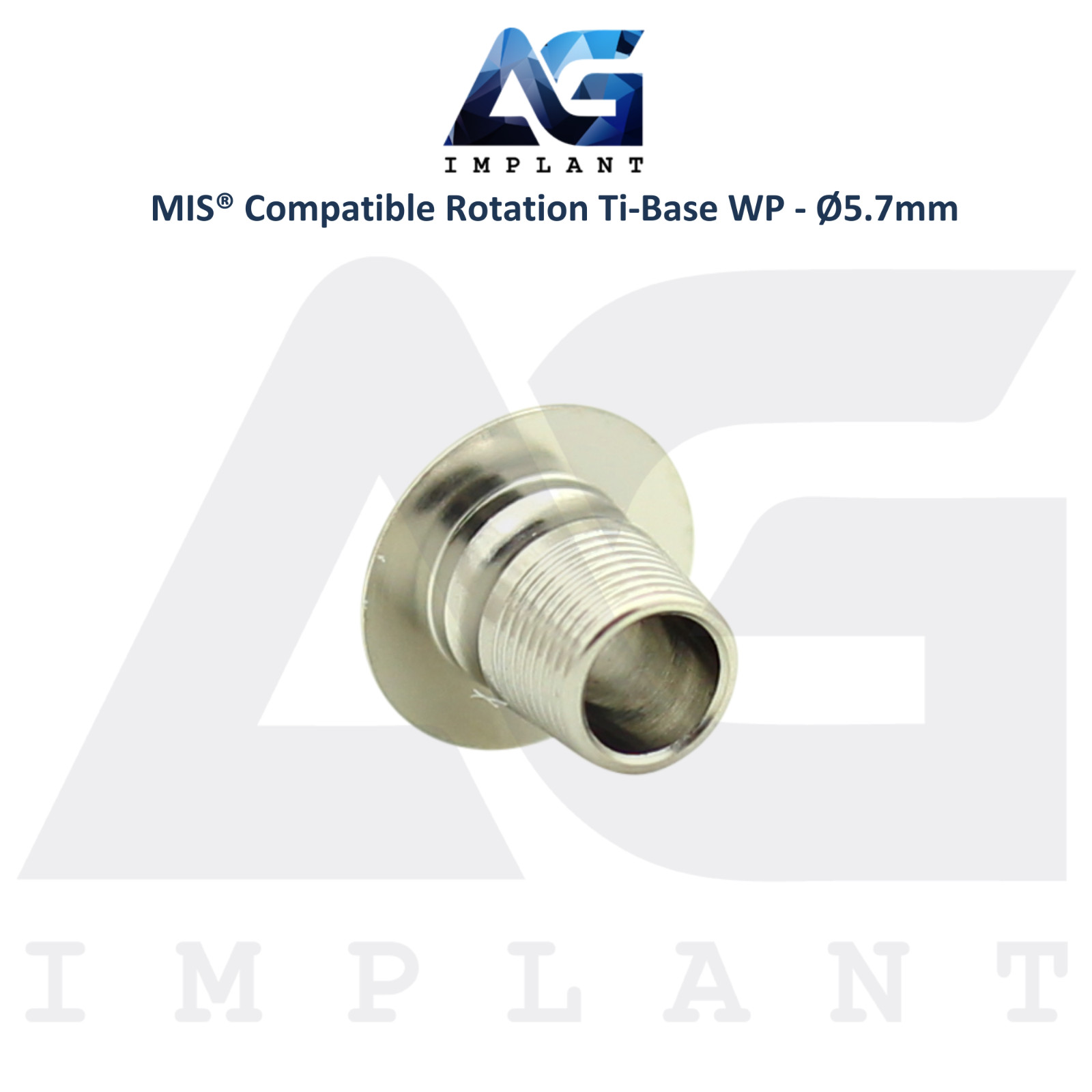 x5 Dental Ti-Base Rotation Ø5.7mm WP Compatible with MIS® Int Hex System 2.45mm