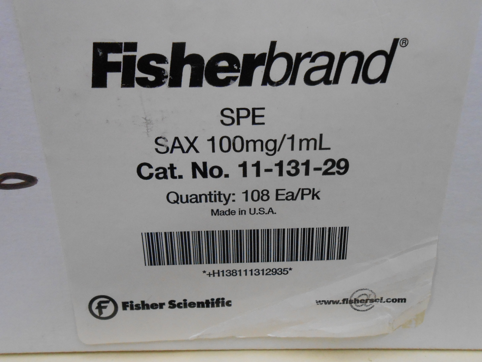LOT OF 108 FISHERBRAND 11-131-29 SPE SAX 100mg/1mL COLUMNS