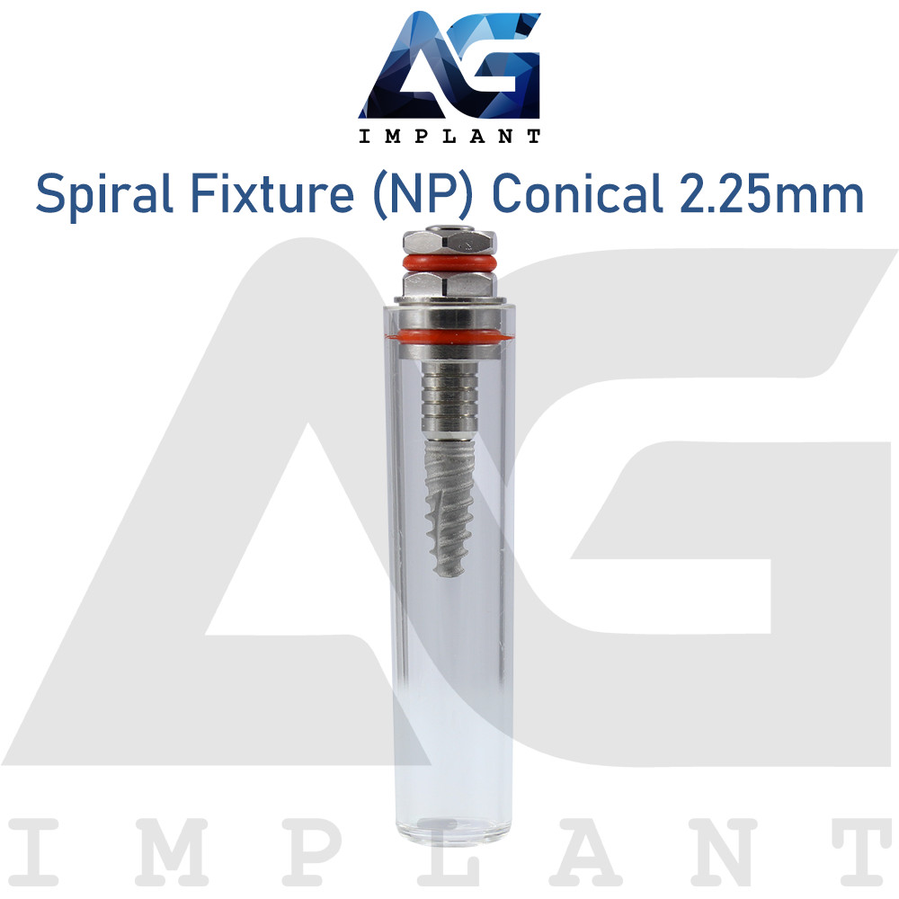 10 Spiral Fixture Narrow Platform (NP) Conical Connection Hex 2.25mm Dental SLA