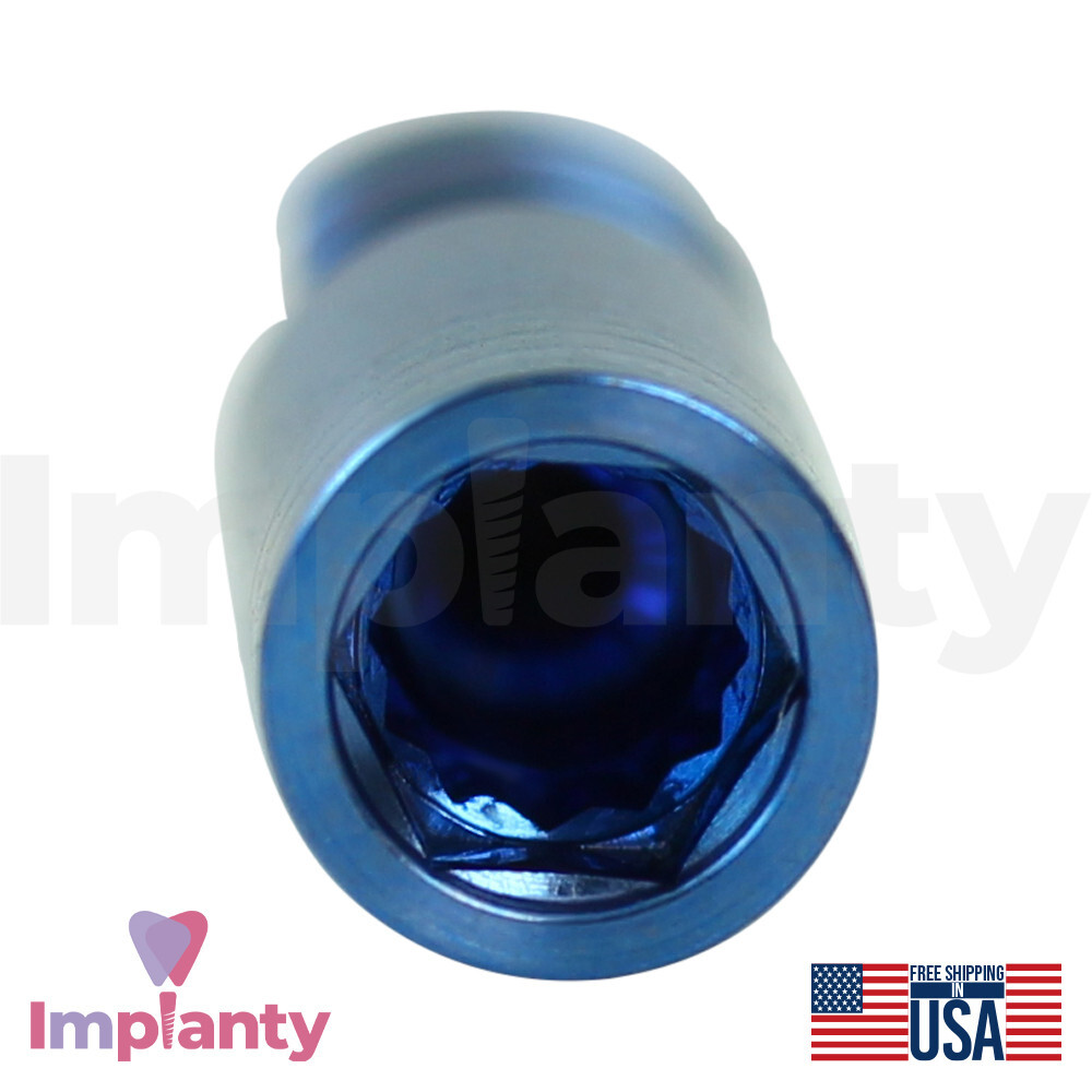 10x Dental Fixture Analog 4.1mm Platform Compatible Biomet Certain Blue Titanium