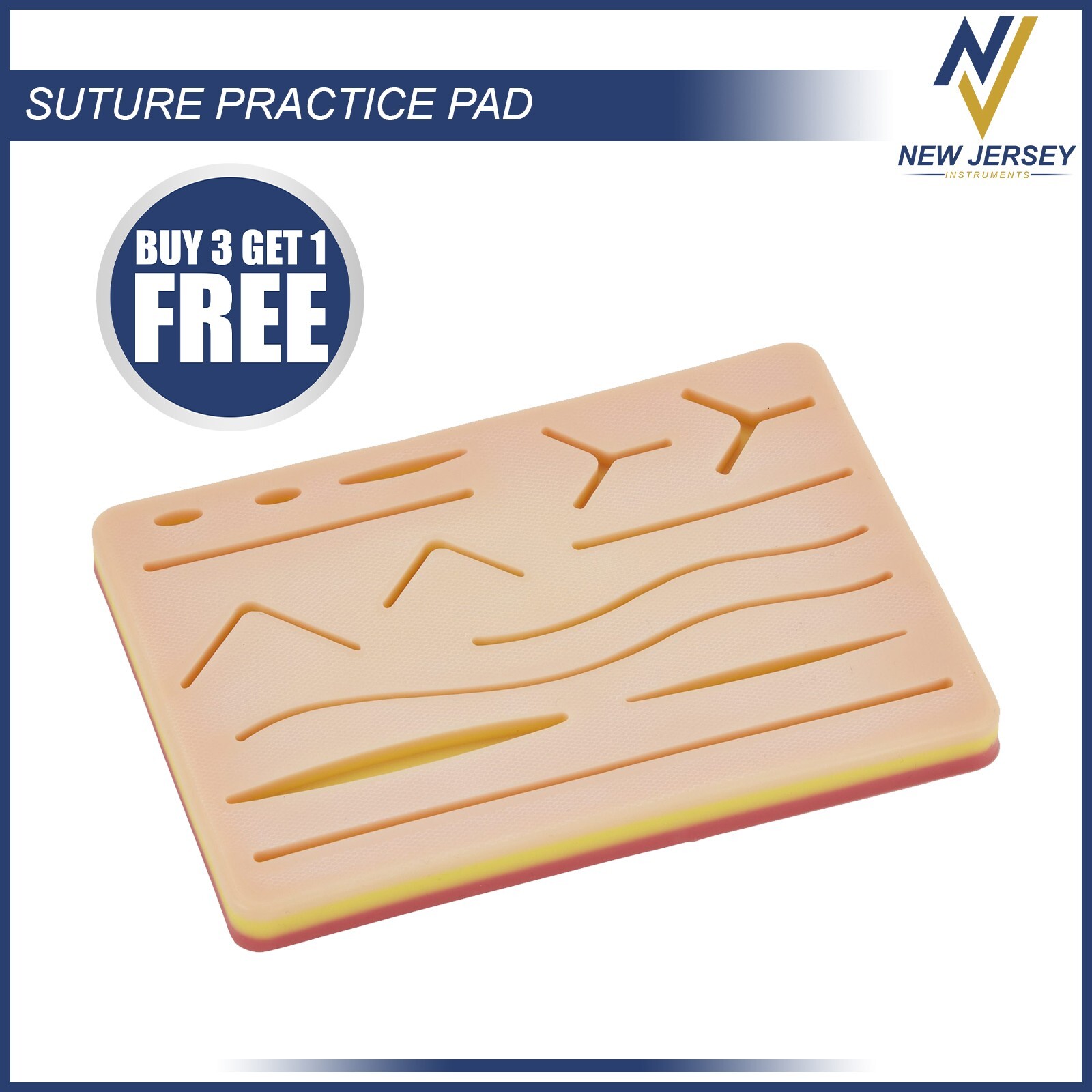 New Medical Skin Suture Practice Silicone Pad Wound Simulated For Training Kit