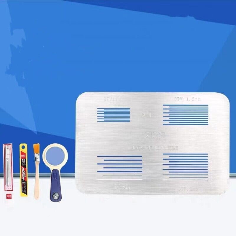 4 in 1 SISI Cross cut Tester Set Paint Film Adhesion Test Board 1/1.5/2/3MM new