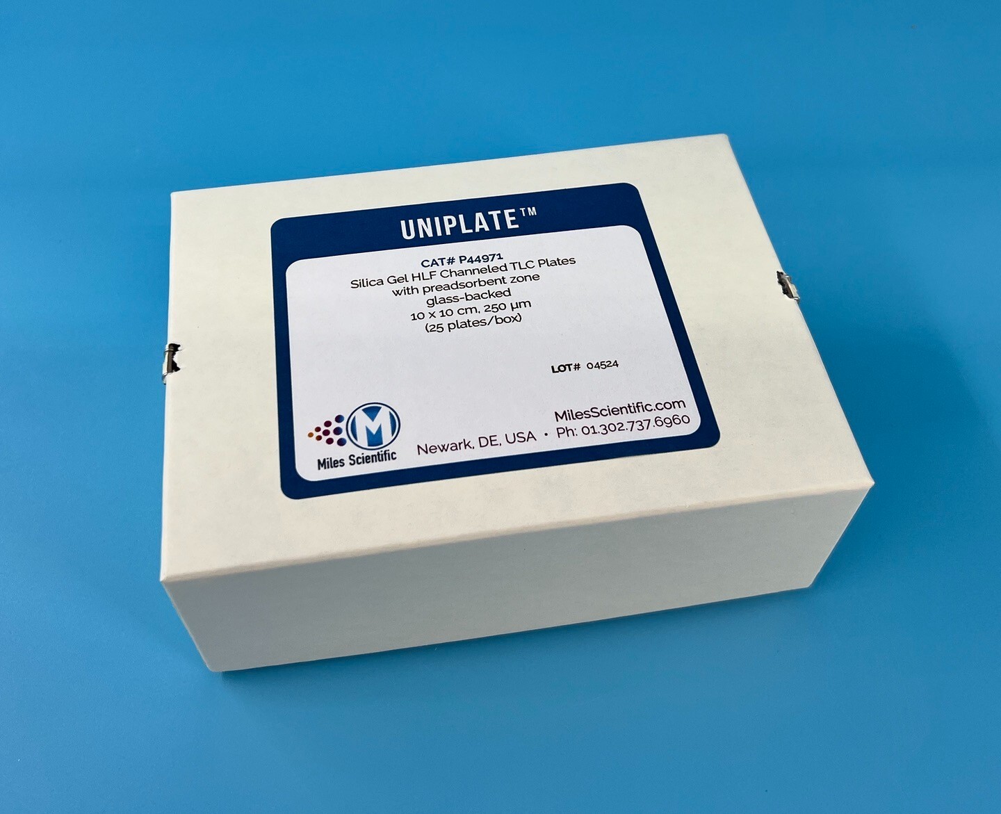 Silica Gel HLF TLC Plates 250um 10x10cm Channeled w/Preadsorbent Zone P44971