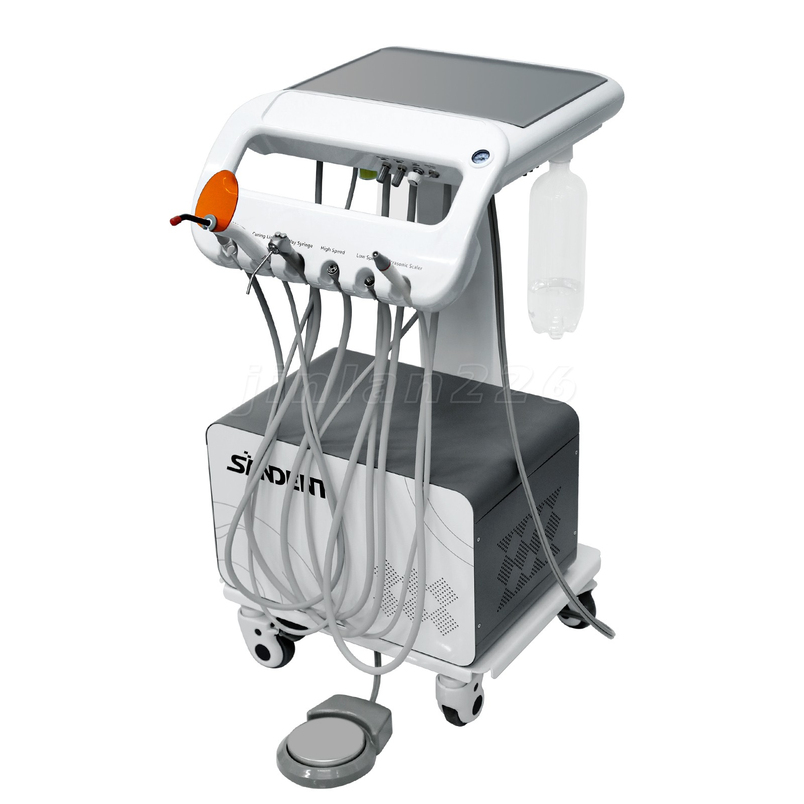 Portable Dental Delivery Unit With Air Compressor Strong Suction 4Hole