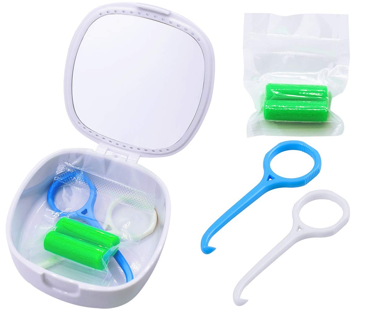 Aligner remover tool, With a Retainer Case with mirror and 3 Piece Set, Black