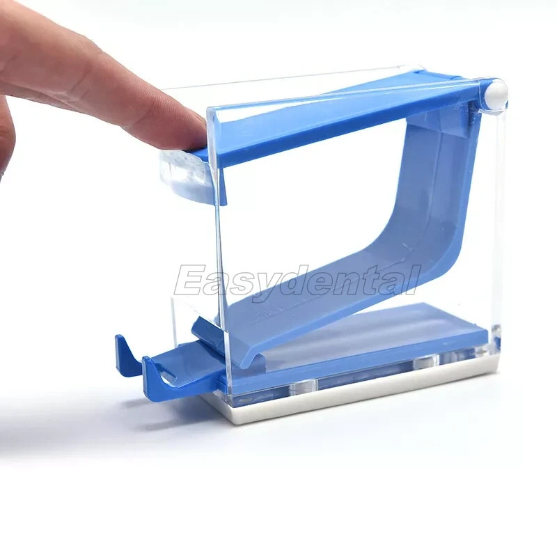2Type Cotton Roll Dispenser Dental Cotton Roll Holder Press Type Push Style Blue