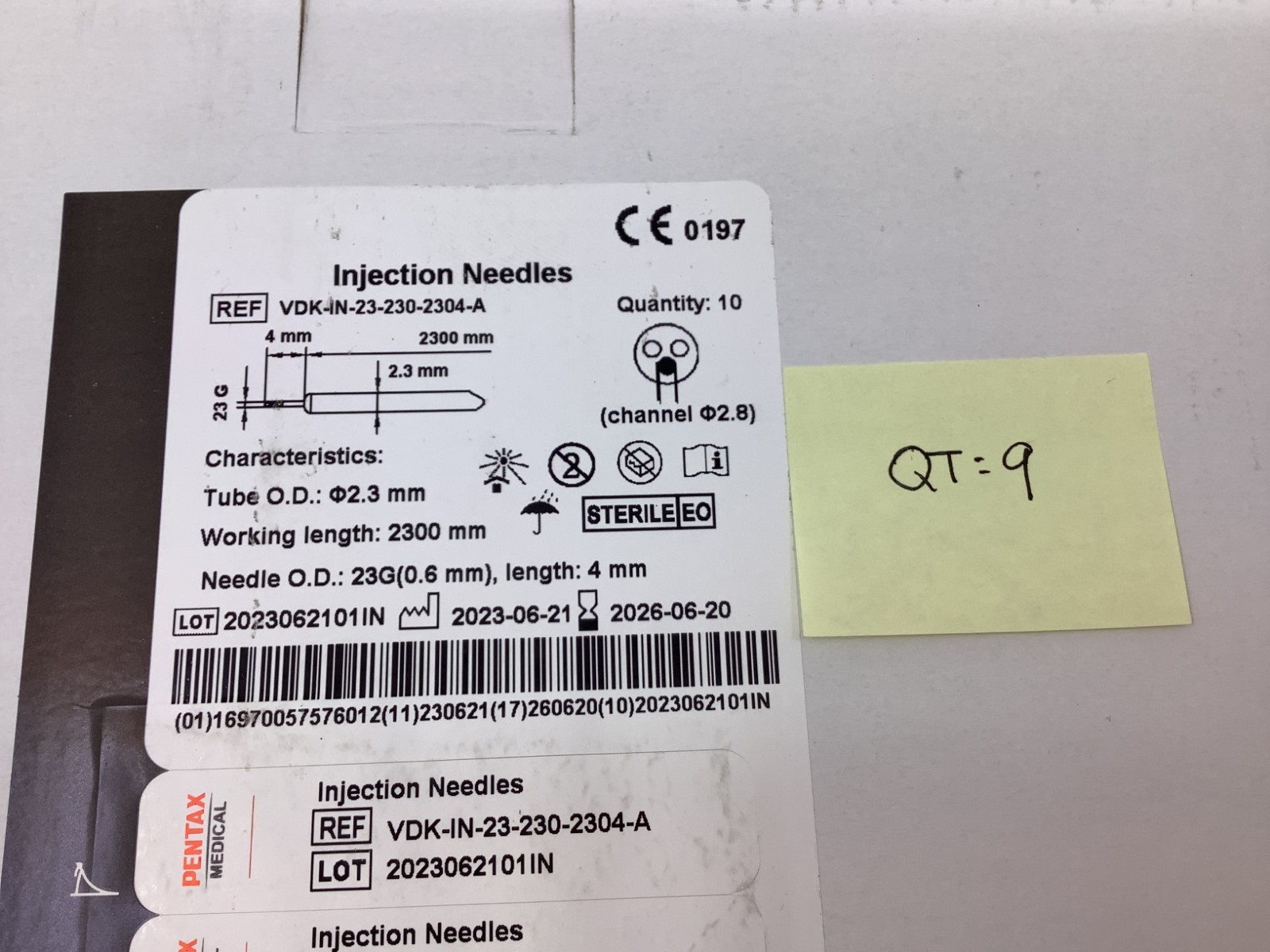 9pks Pentax VDK-IN-23-230-2304-A Endoscope Injection Needles 2300mm