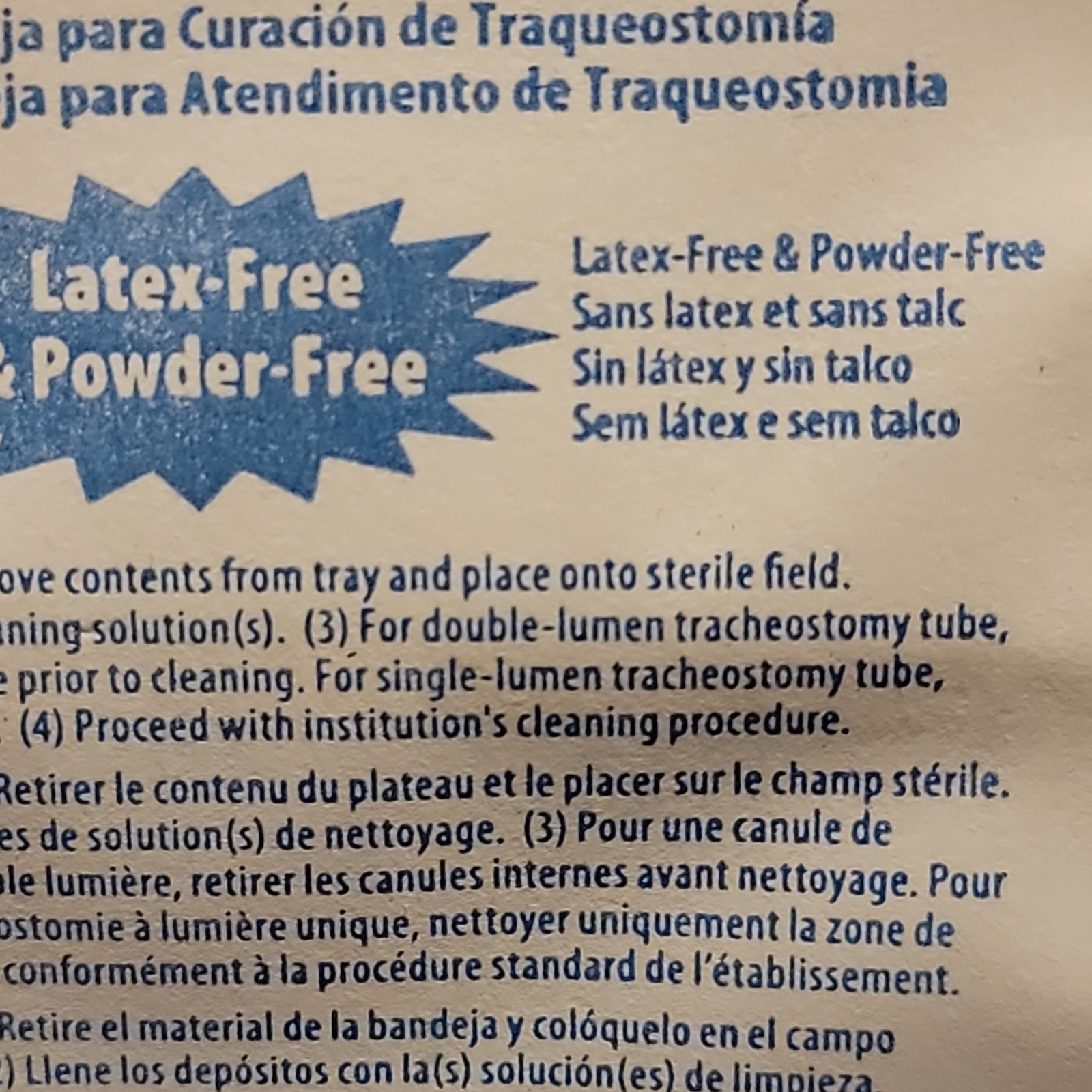Kendall Curity Tracheostomy Care Tray 47800 Latex-Free Powder-Free Lot of 3