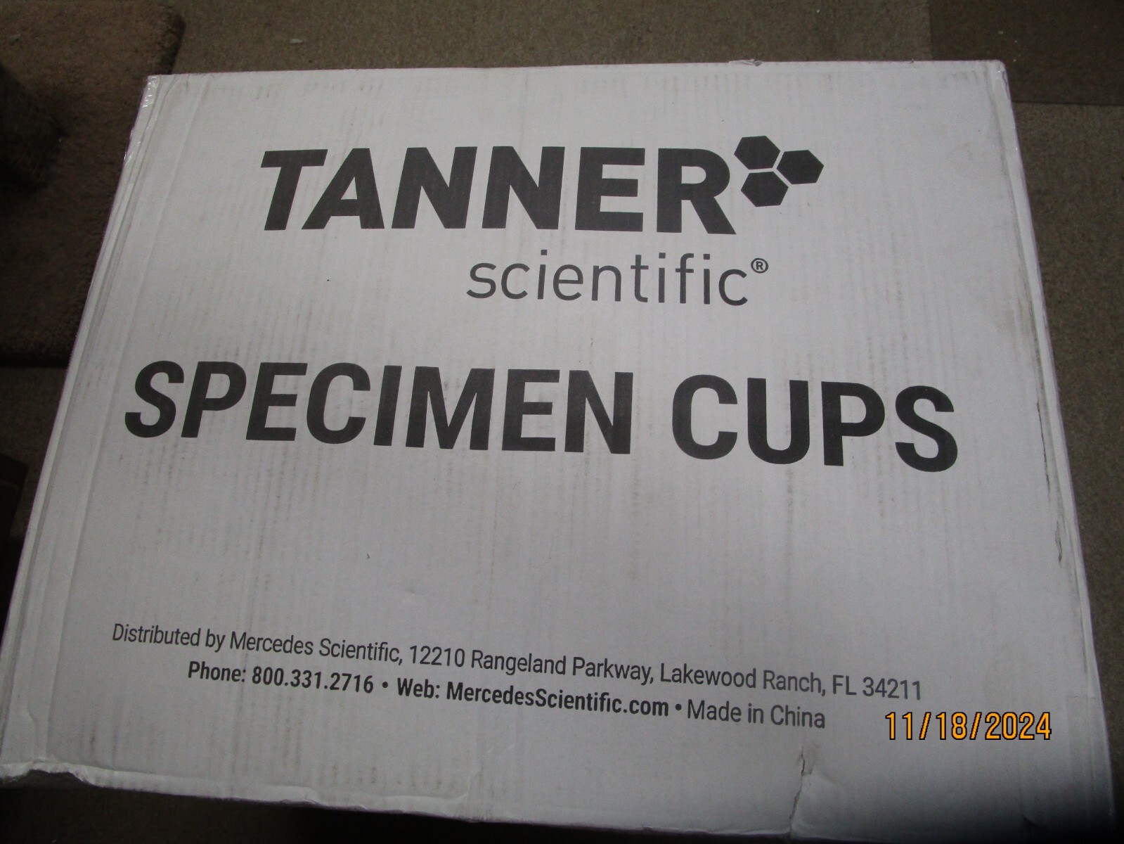 Qty (400) Tanner Scientific 3oz Sterile Vacuum Container Temp Strip Specimen Cup