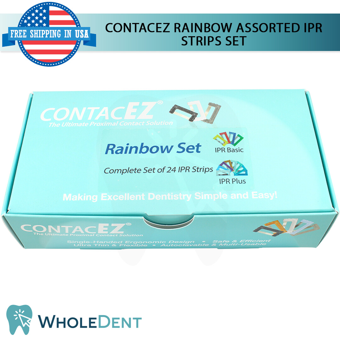 ContacEZ Rainbow Set Assorted IPR 24 Strips Orthodontic Interproximal Reduction