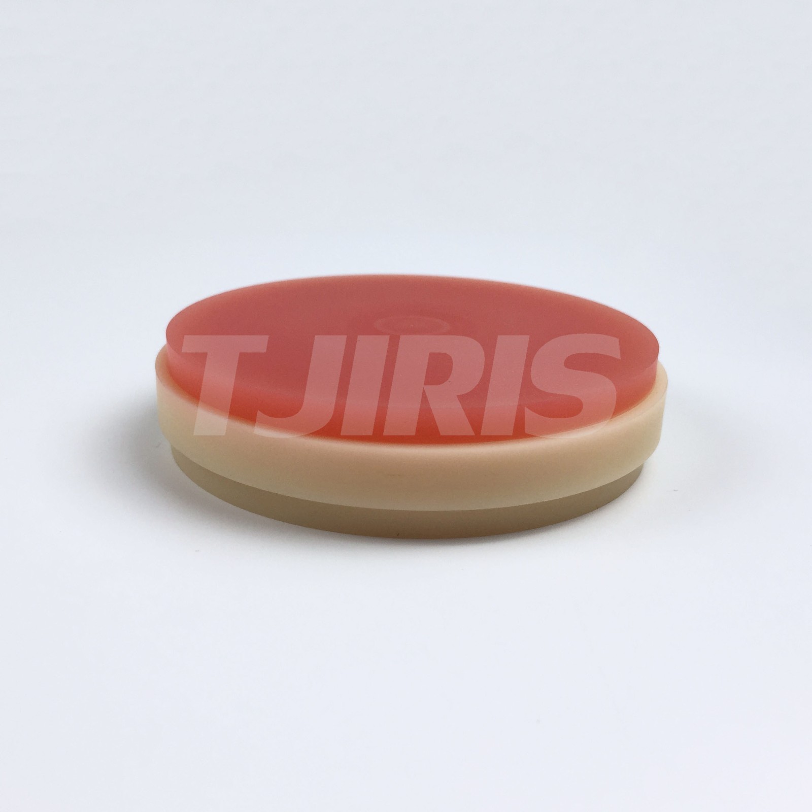 1 pcs Dental Lab Material OD98*25mm Two-color PMMA Blocks Disk A2+Pink