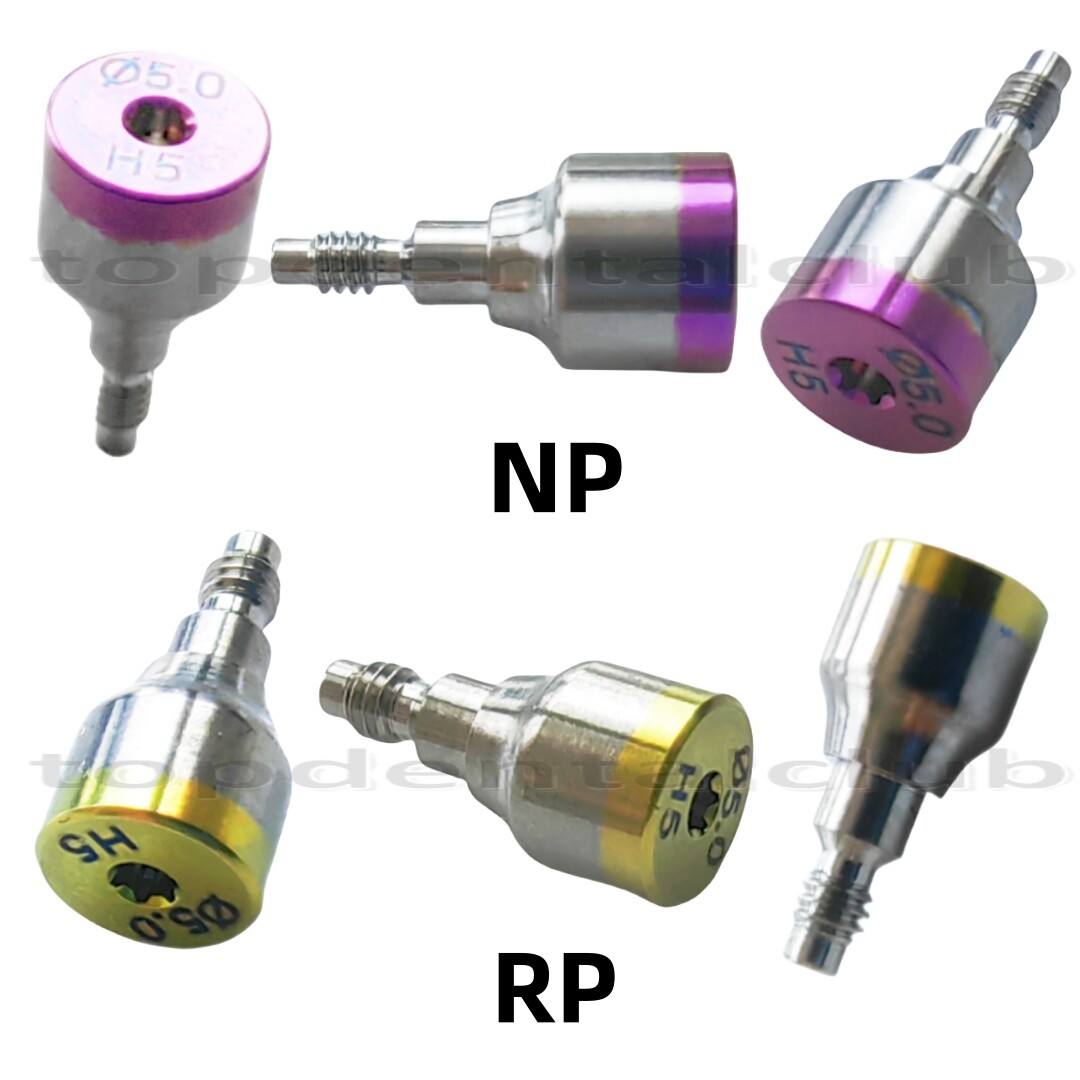 Dental Healing Cap Abutmment RP NP Compatible Fit Nobel Active Yellow Purple