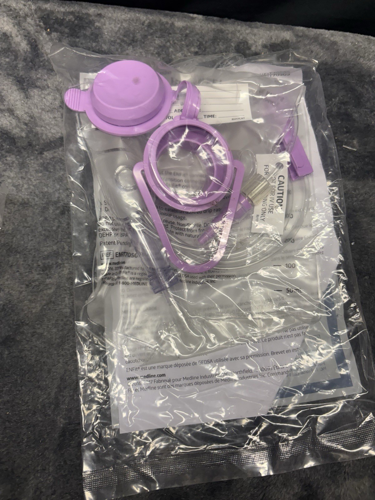 Lot Of 11 Medline EntraFlo 1000mL Gravity Feeding Set ENFIT70503 11 Exp 04-2025