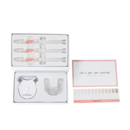 SmileBright Peroxide Teeth Whitening LIGHT Kit with 3 syringes & bleaching trays