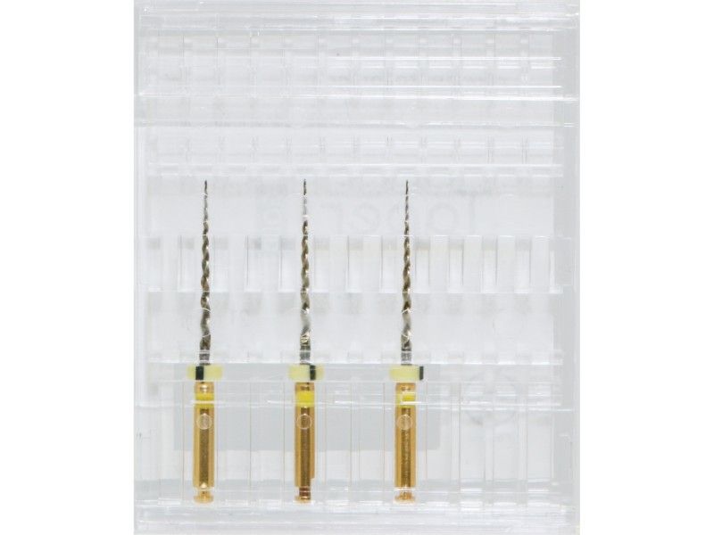 Endodontic Taper Gold Root Canal File 1 box (3EA.) 19,21,25mm