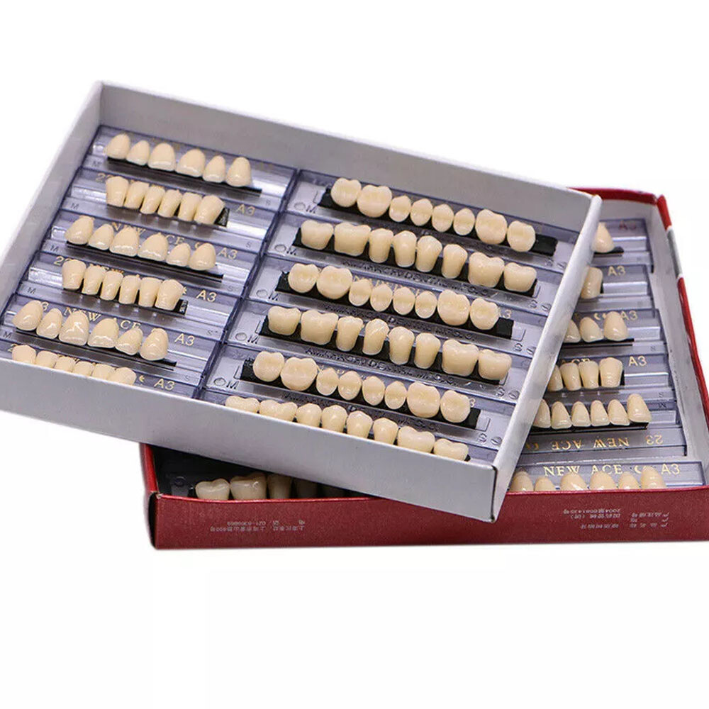 168Pcs Dental Acrylic Resin Denture A3#23 Shade Full Upper Lower False Teeth NEW