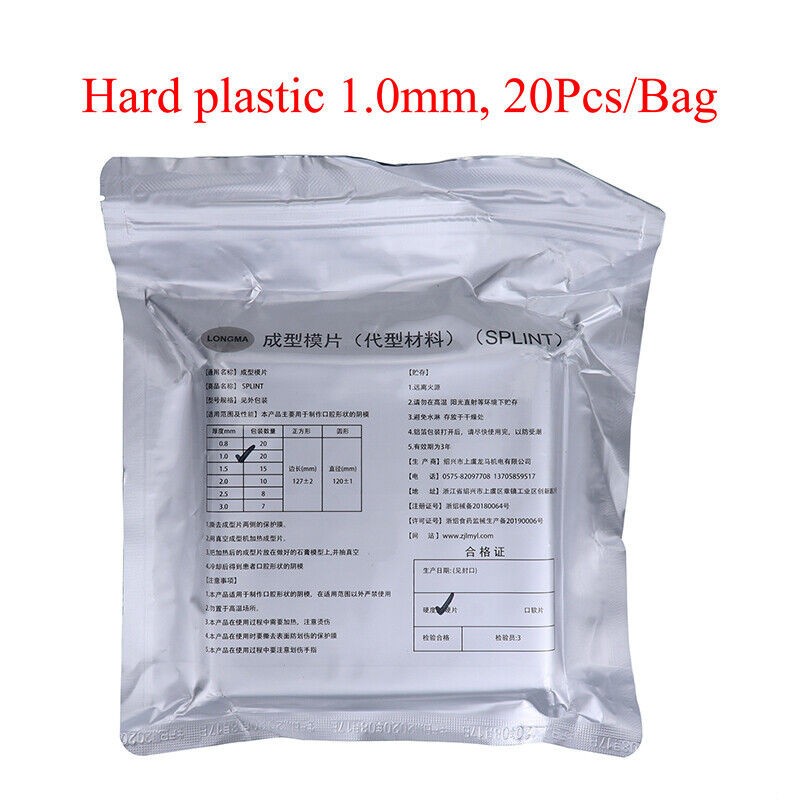 Dental Lab Splint Slice Vacuum Forming Sheet Soft Hard Thermoforming Material
