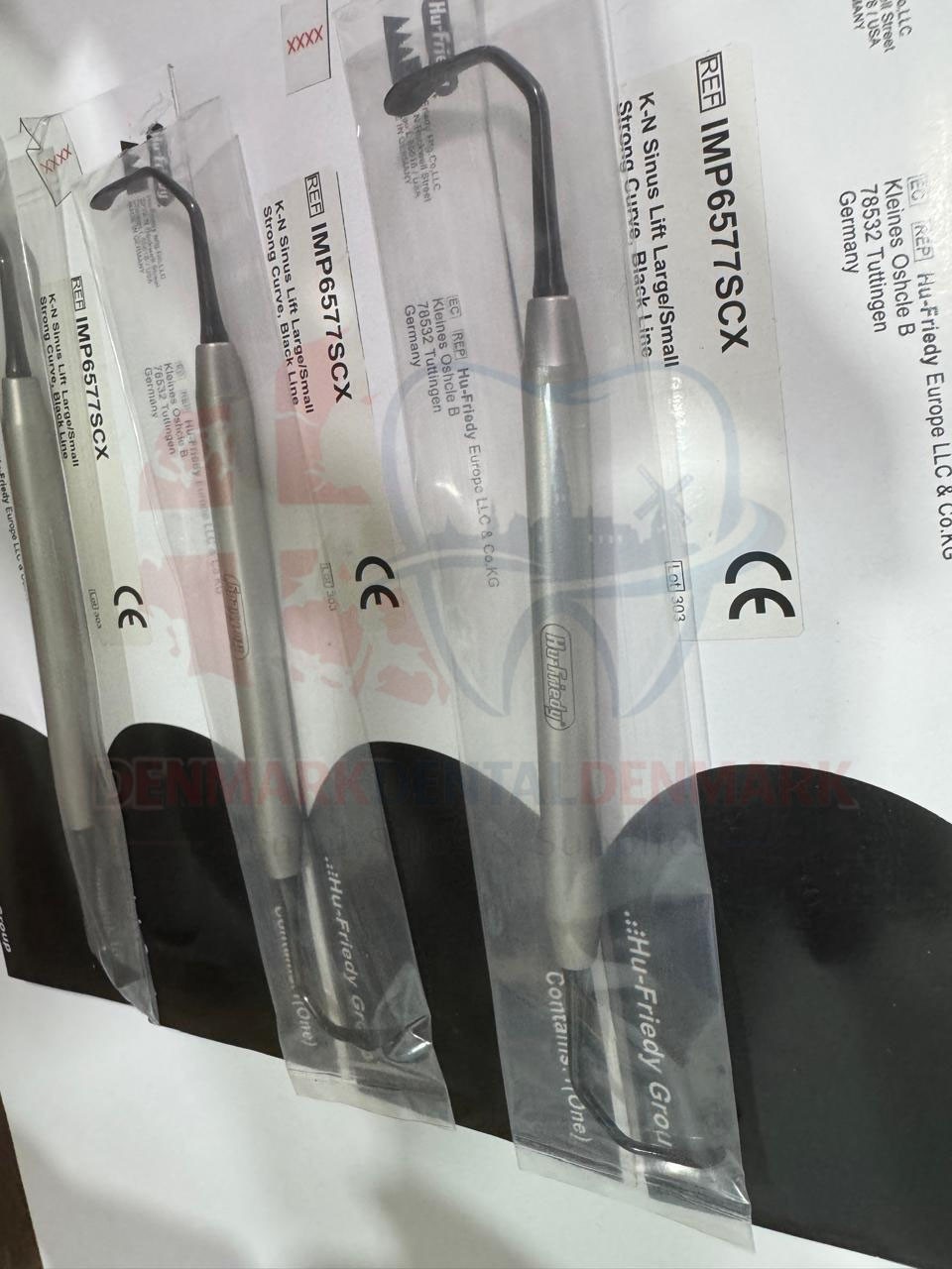 Hu-Friedy K-N Sinus Lift Large/Small, Strong Curve, Black Line IMP6577SCX lot 8X