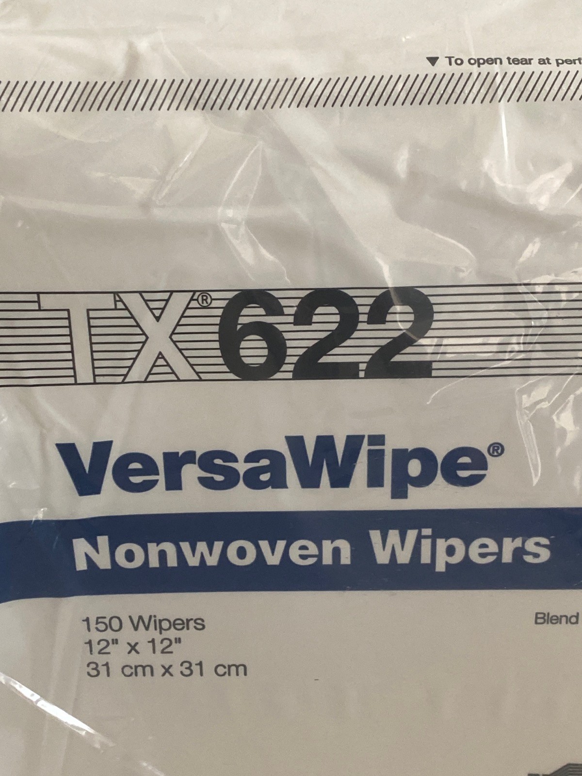 (150/Pk) TEXWIPE VersaWipe Dry Non-Woven Cleanroom Wipers 12”x12” NS TX622