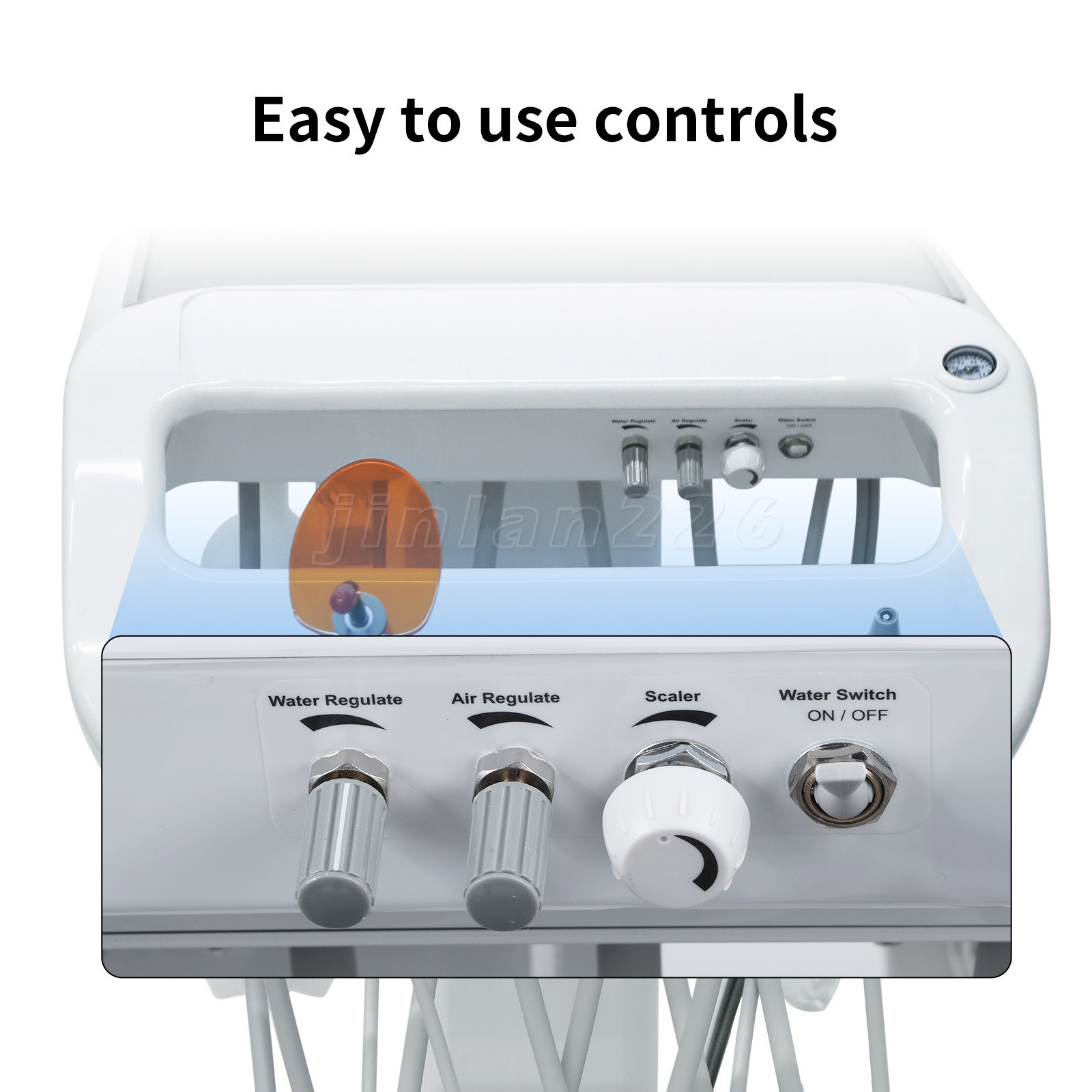 Portable Dental Delivery Unit With Air Compressor Strong Suction 4Hole