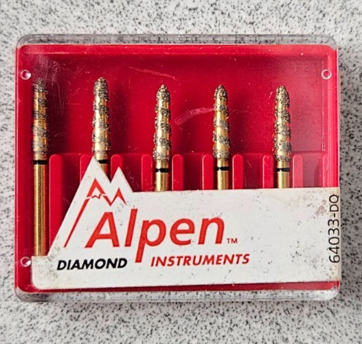 Alpen Instruments #R379EF023FG Curettage Beveled DIAMOND 1 Pk /5 Burs