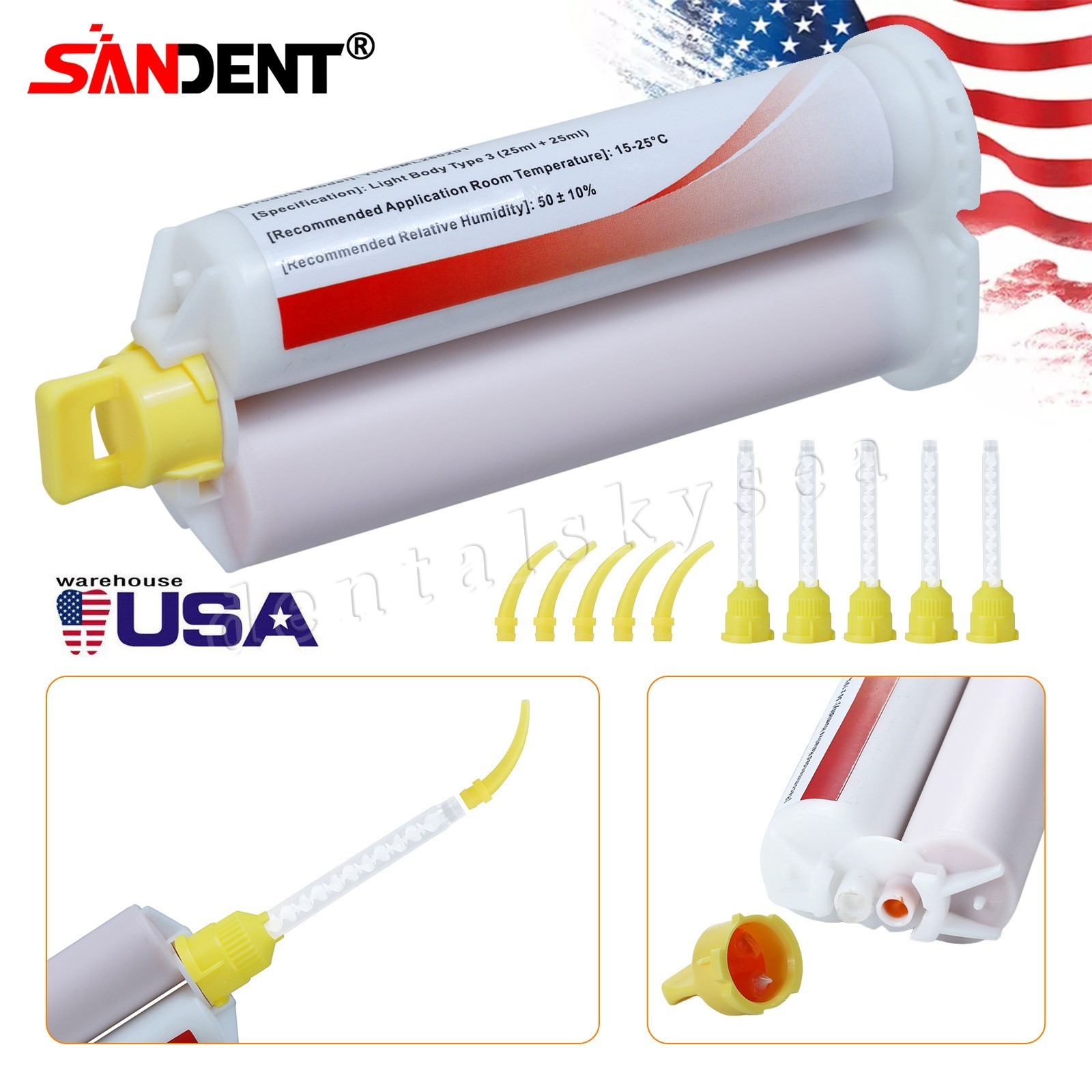 Dental LIGHT BODY FAST SET VPS PVS Impression Material 50ML Cartridges