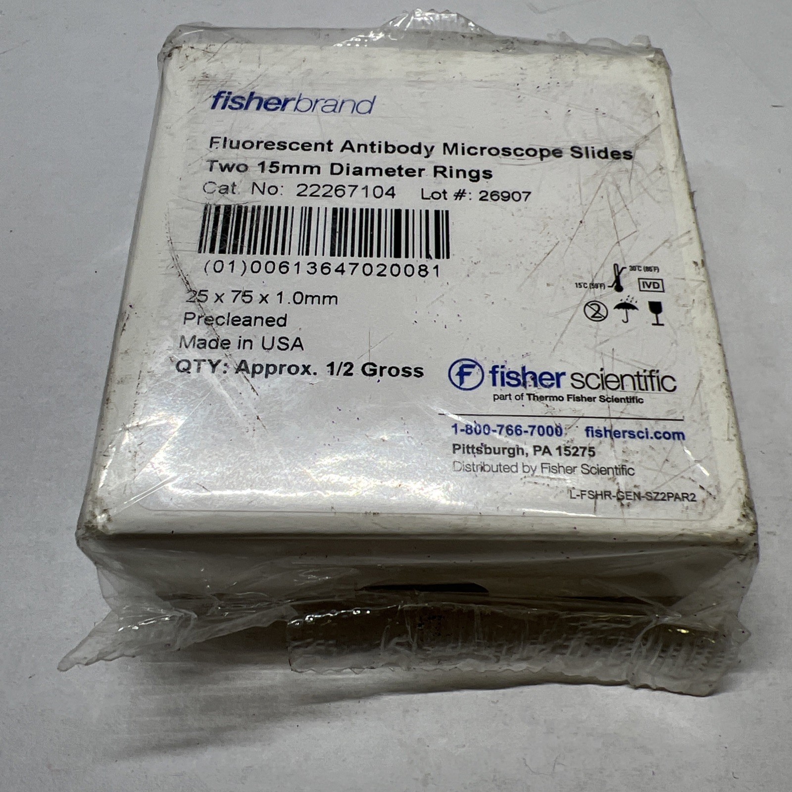 Fisherbrand Antibody Microscope Slides 22-267-104 2x15mm Circles Lab
