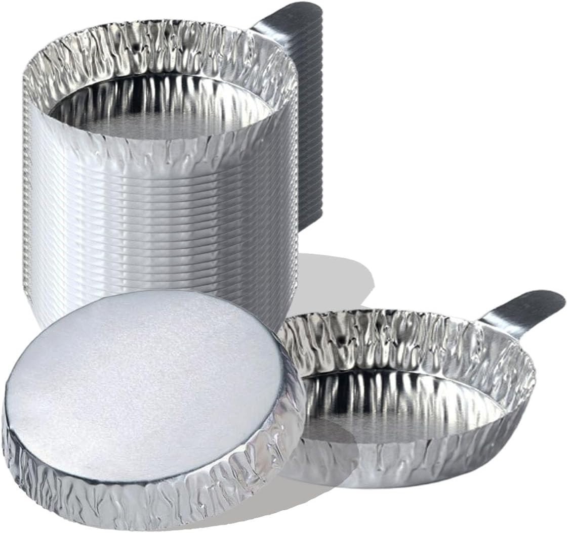 High-Quality Disposable Aluminum Weigh Dishes for Lab & Kitchen Tasks, 50-Count