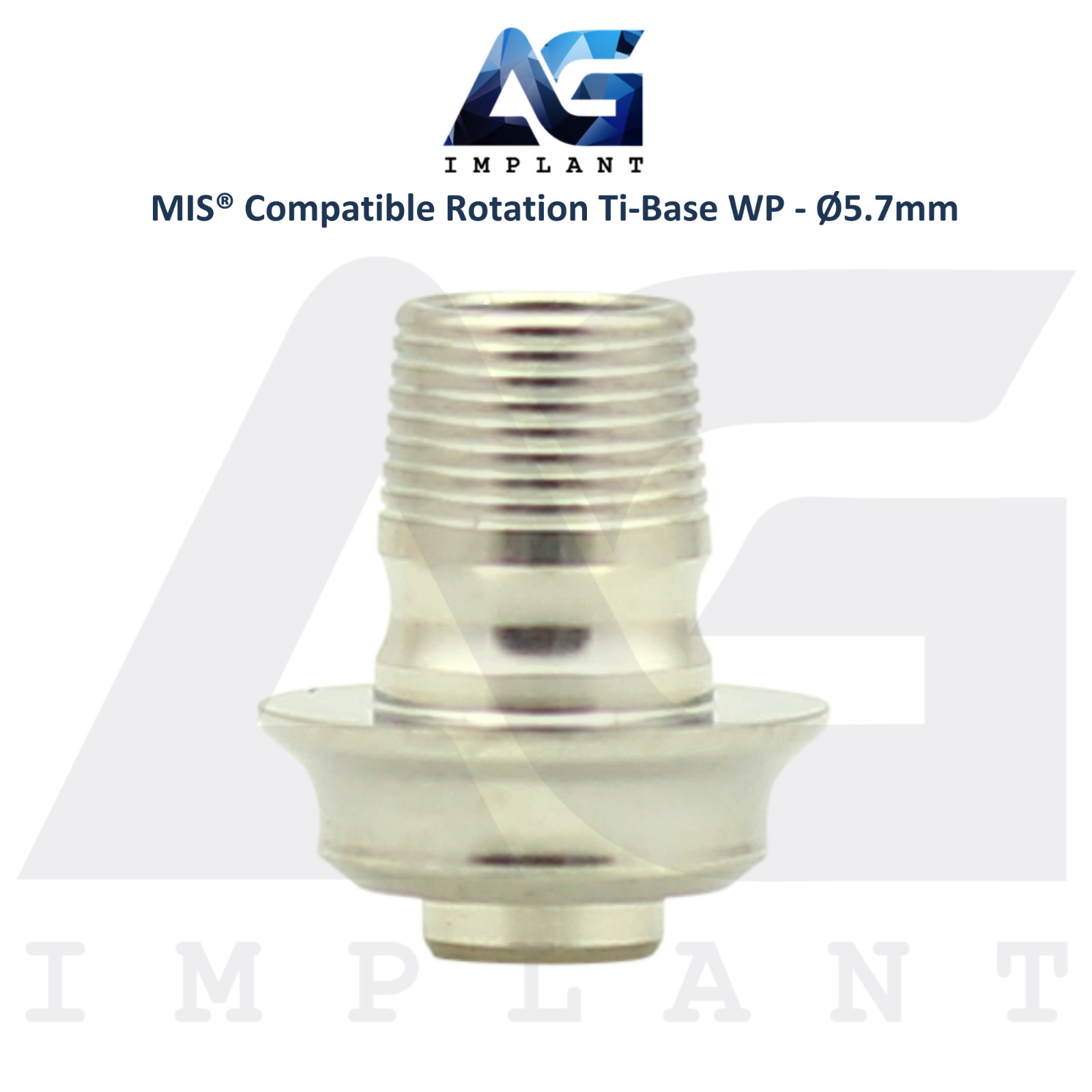 x5 Dental Ti-Base Rotation Ø5.7mm WP Compatible with MIS® Int Hex System 2.45mm