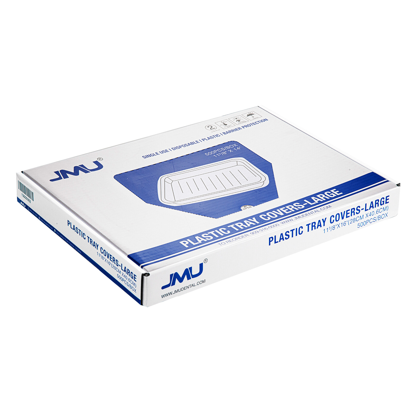 JMU Dental Tray Sleeve Clear Cover Plastic Disposable Cover Size E 11-5/8″ x 16″