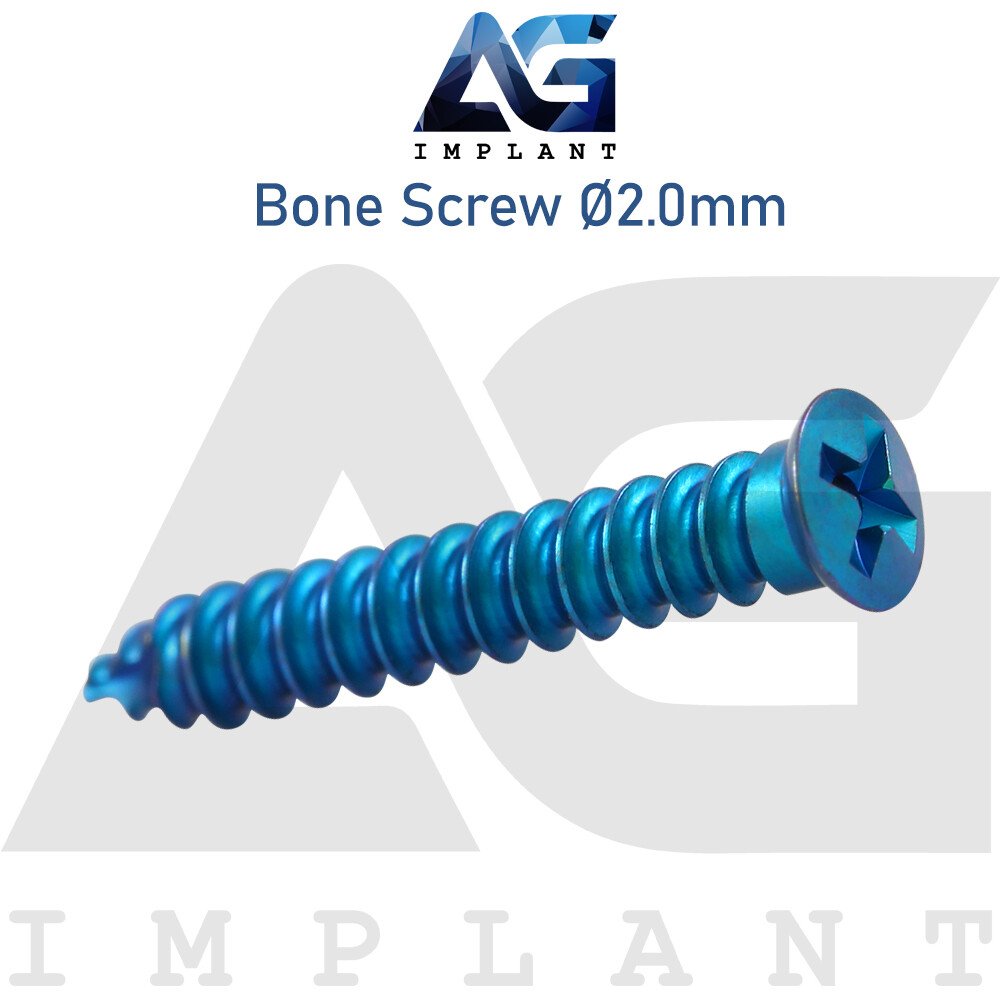 20 Titanium Screw Ø2.0mm Guided Regeneration GBR Dental Membrane Fix System