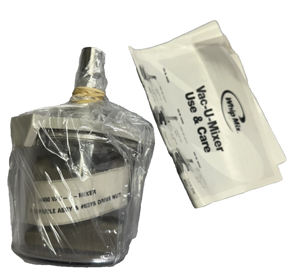 Whip Mix Vac-U-Mixer #4450 Plastic Bowl (3 in / 300 mL) + Lid, Hose, Paddle, Nut
