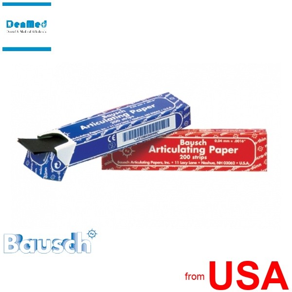 BAUSCH – Arti-Check Micro-Thin 40microns ( 0.0016in ) 200pk – RED/BLUE 039-BK-80