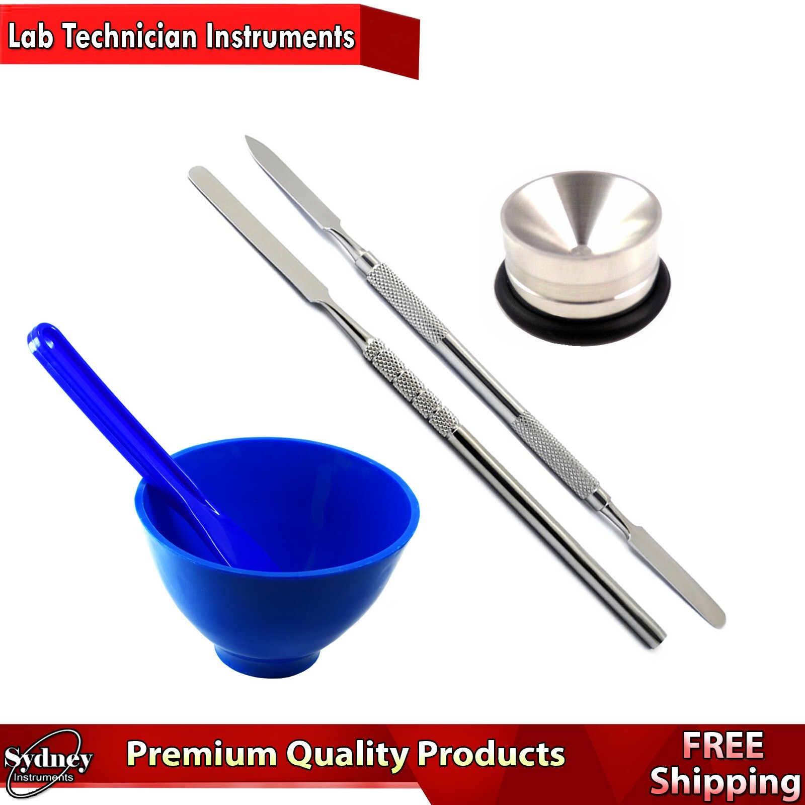 Dental Cement Mixing Spatula Amalgam Mixer Non Slip Well Pot Lab