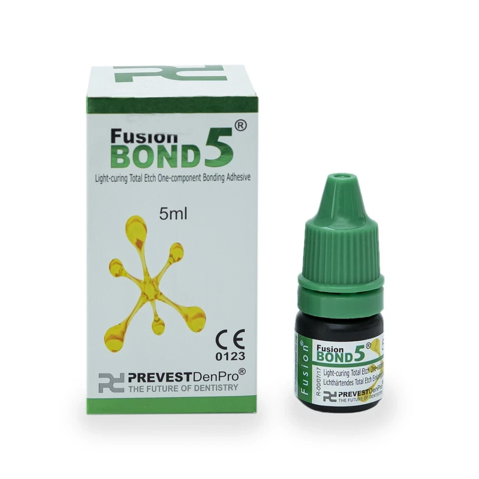 3 x Dental FUSION BOND 5 Light Cured One Component Dentin Enamel 5th Gen. 5ml FS