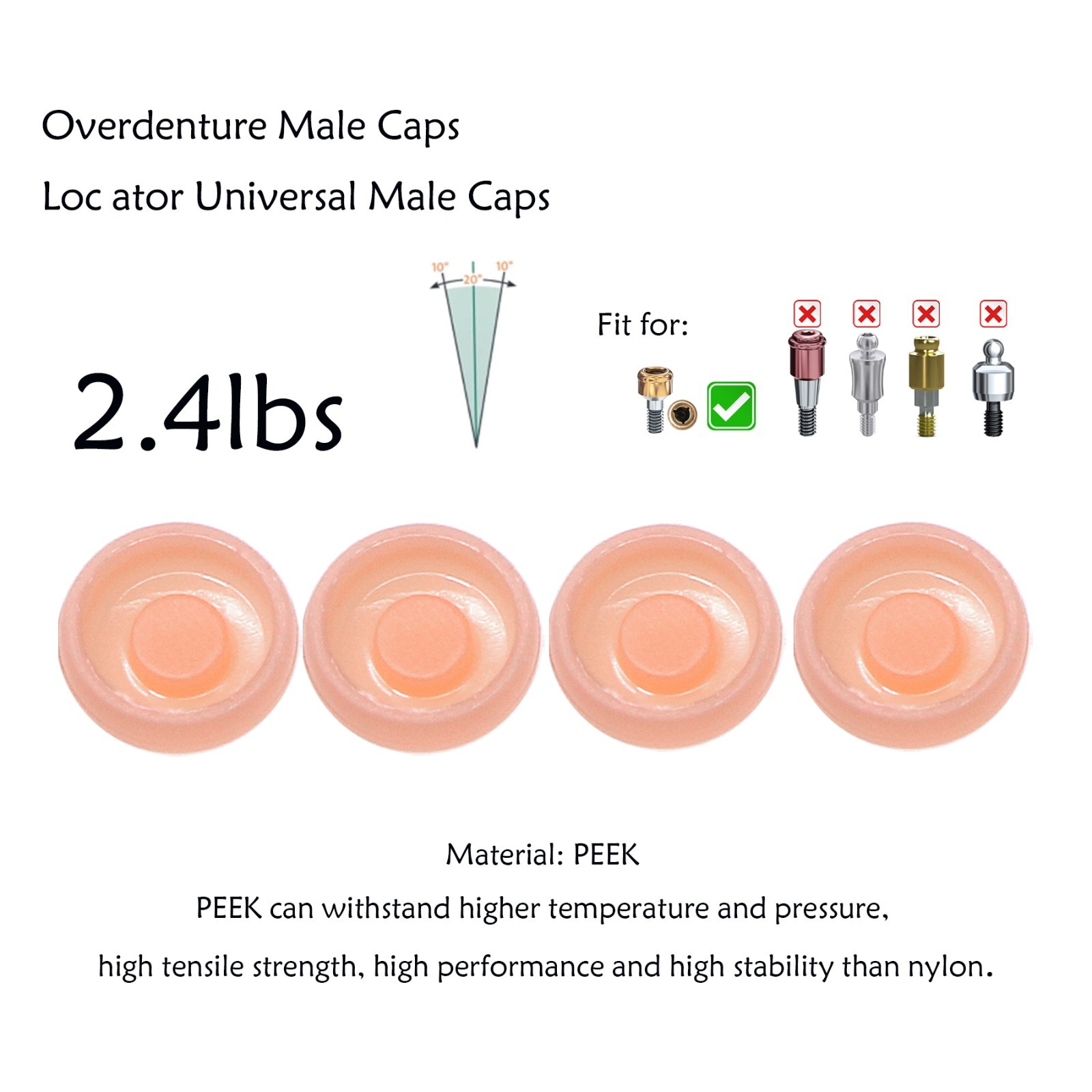 US Universal Implant 2.4lbs Retention Caps Insertion Extraction Remove Core Tool