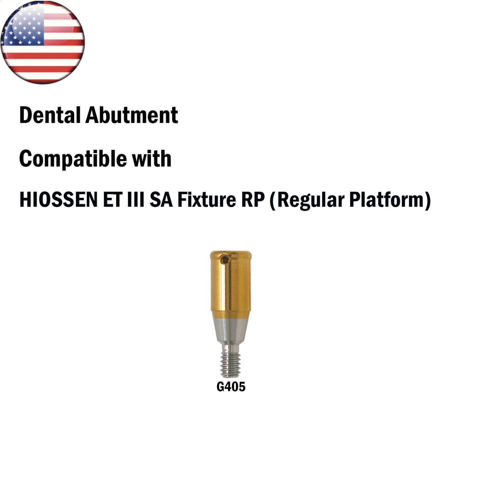 1PC Regular for Hiossen Dental Overdenture Attachment Abutment Removable Conical