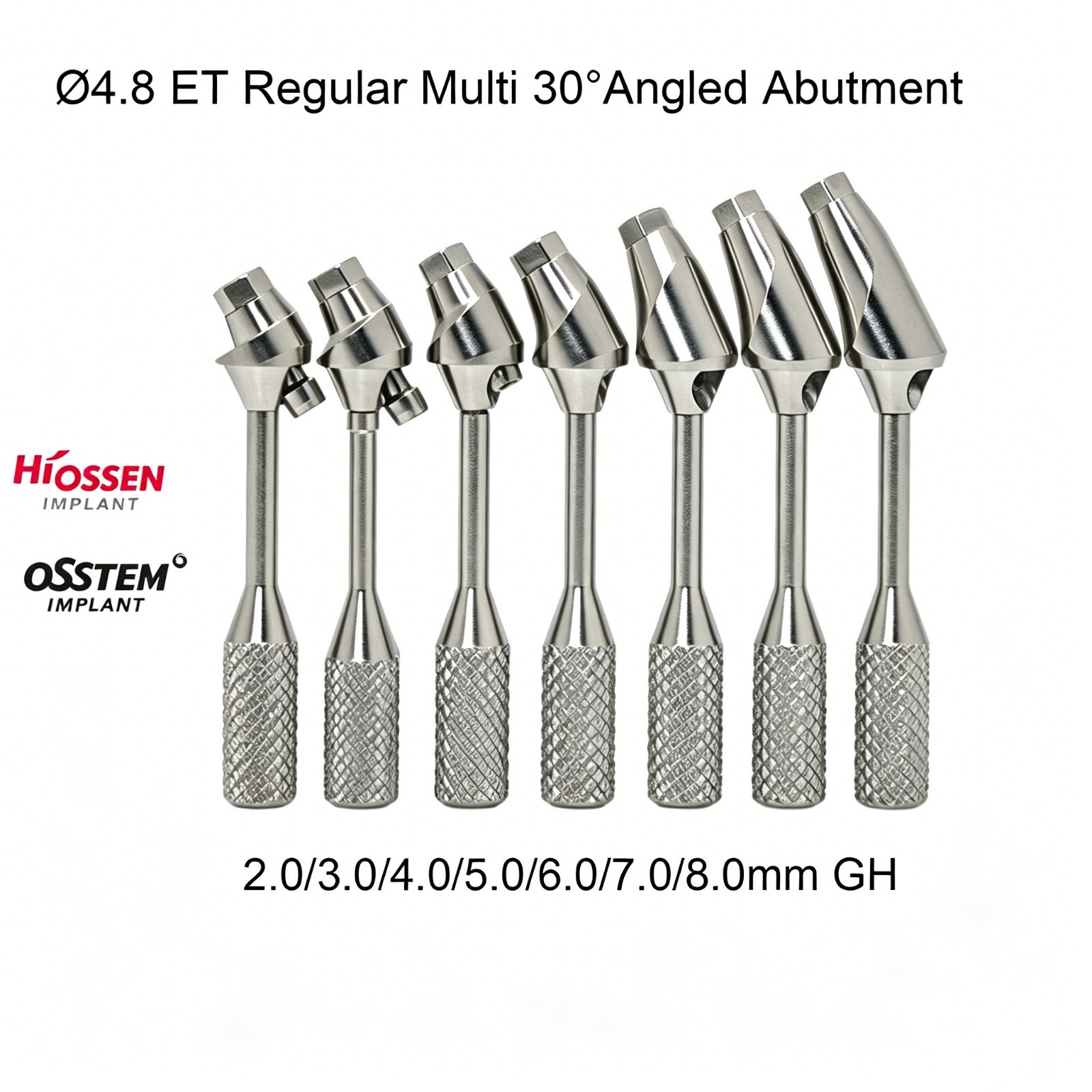 Dental MUA 30º 4.8mm angled multi unit Hex abutment fits Hiossen ET OSS TS M/R