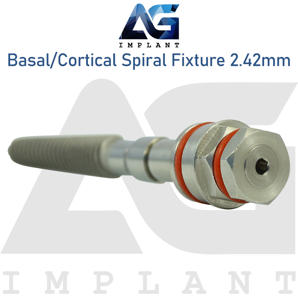 5 Basal/Cortical Spiral Titanium Fixture System Int Hexagon 2.42mm Prosthetics