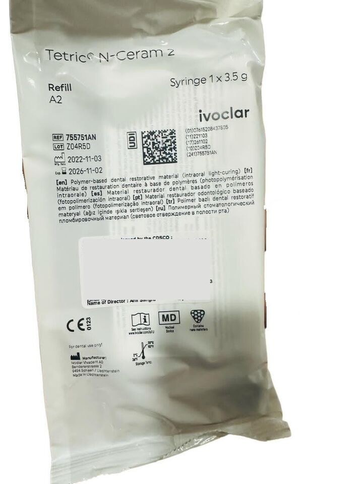 Ivoclar TETRIC N CERAM 2 Polymer Based Dental Restorative Composite 3.5gm