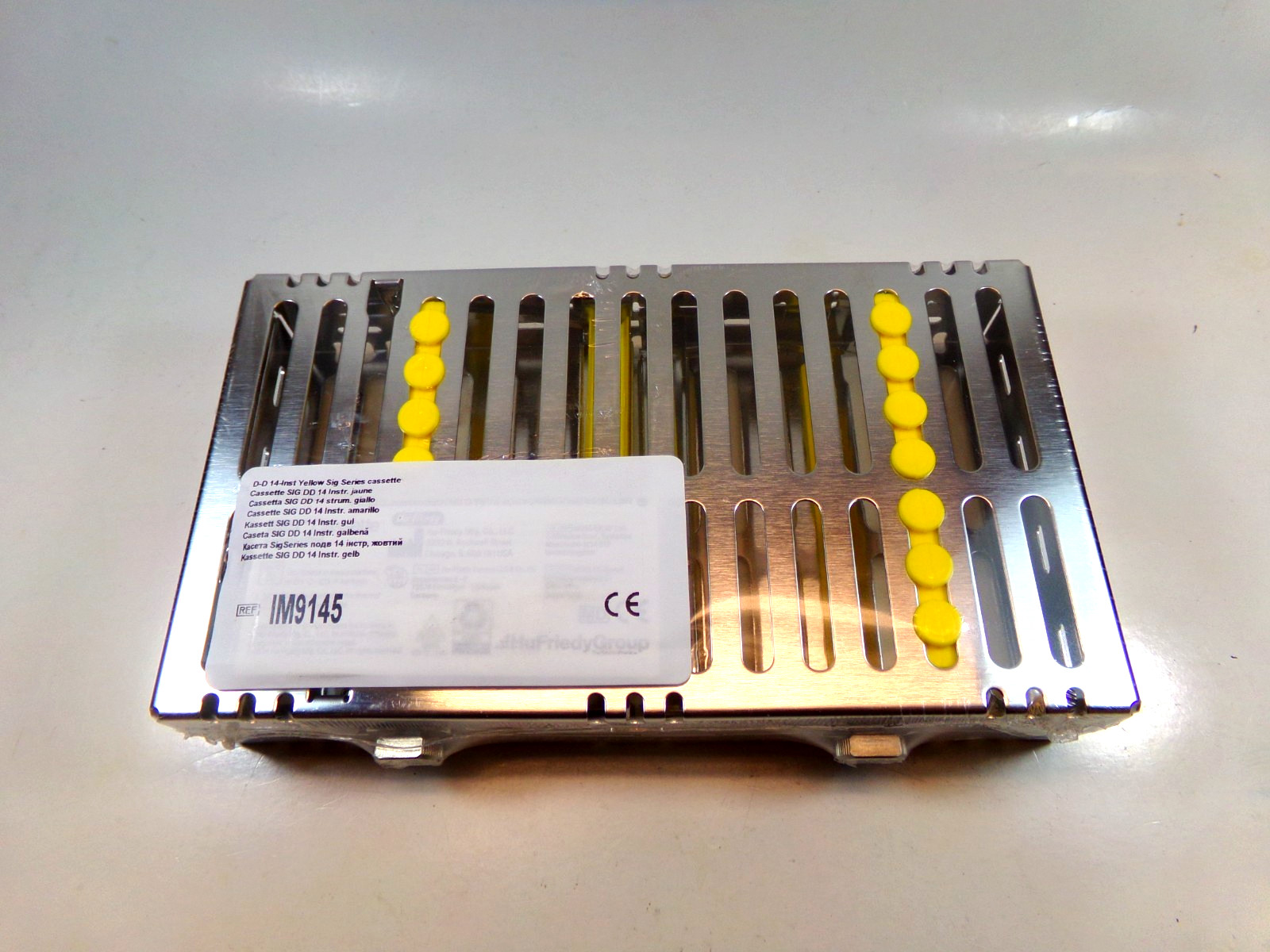 HU FRIEDY Double Decker Cassette Holds 14 Instruments Yellow 8″x4.5″x1.5″ IM9145